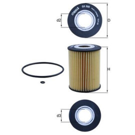 Оливний фільтр MAHLE / KNECHT ox380d