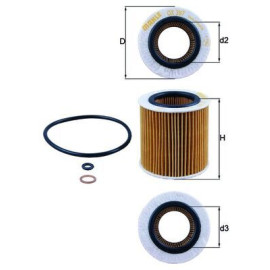 Фільтр оливи MAHLE ORIGINAL ox387d