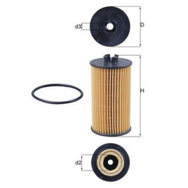Фільтр оливи MAHLE ORIGINAL ox401d