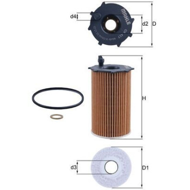Фільтр масляний MAHLE ox417d
