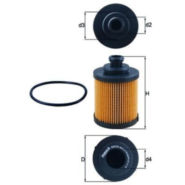 Масляный фильтр MAHLE ox418d