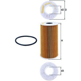 Фільтр оливи MAHLE ORIGINAL ox441d