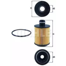 Фільтр оливи MAHLE ORIGINAL ox559d
