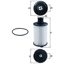 Фільтр оливний MAHLE ox774d