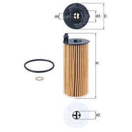 Фільтр оливи MAHLE ORIGINAL ox813/2d