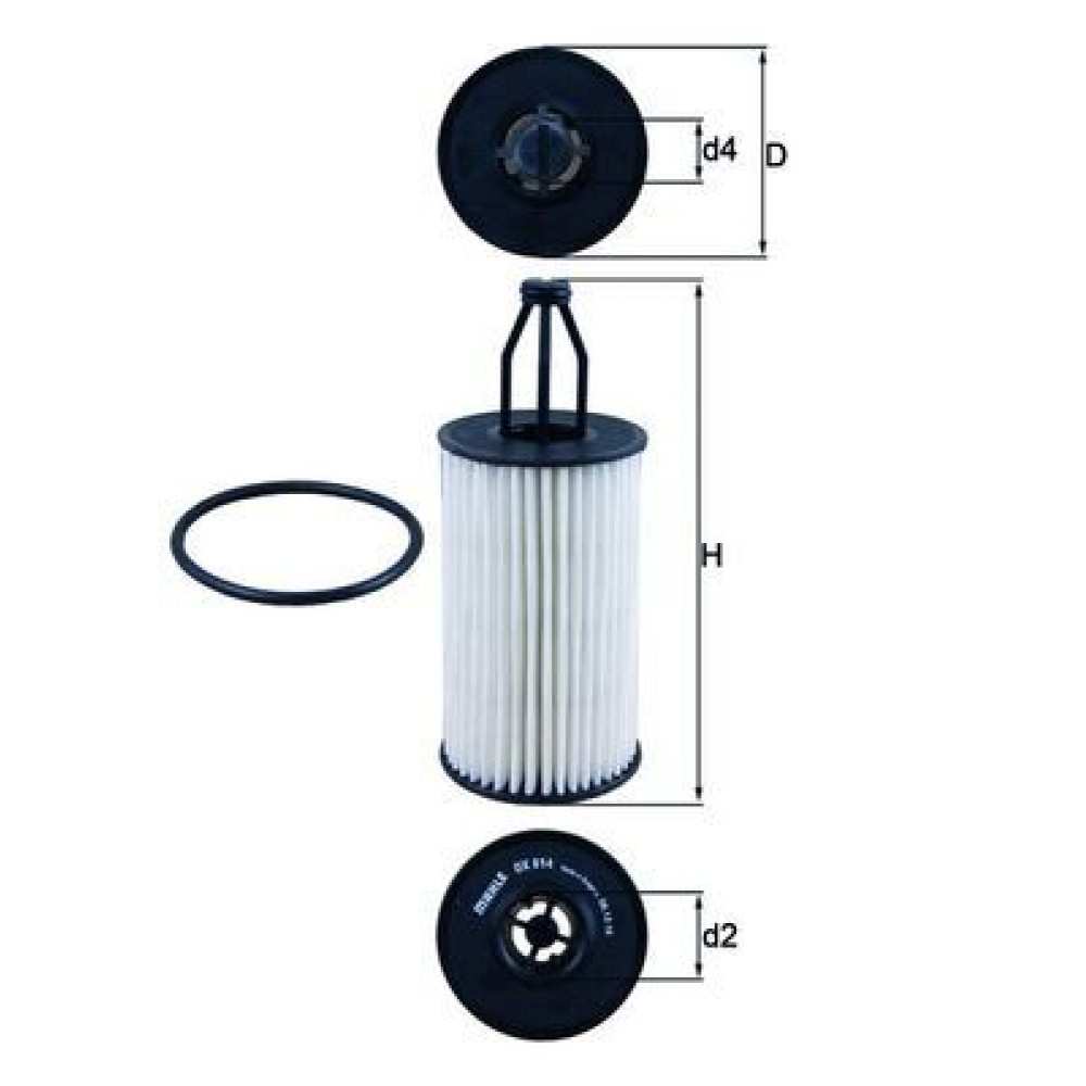 Фільтр оливний MAHLE ox814d