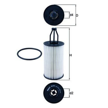 Фільтр оливний MAHLE ox814d