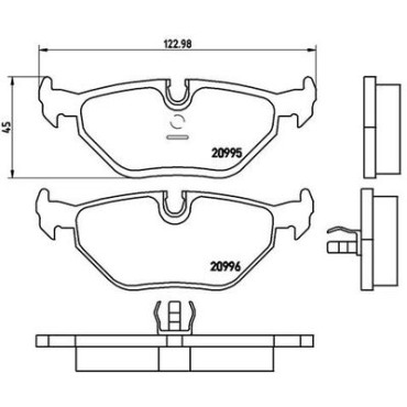 Комплект гальмівних колодок з 4 шт. дисків BREMBO p06011