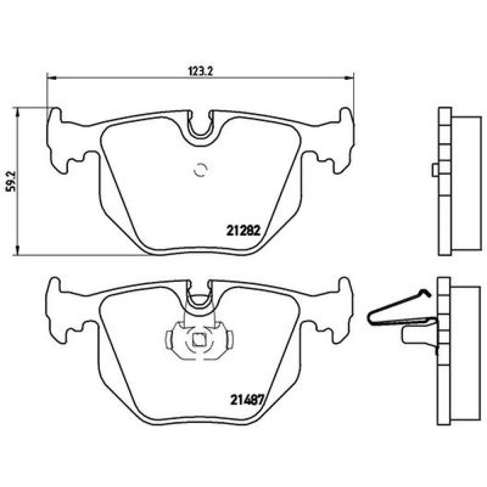 Комплект тормозных колодок из 4 шт. дисков BREMBO p06020