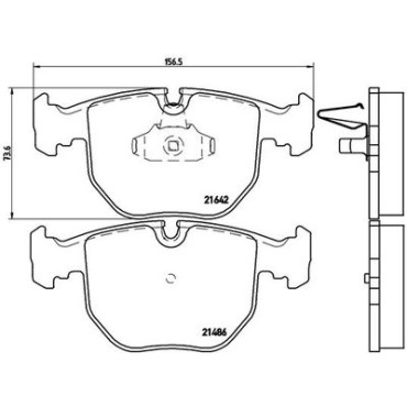 Гальмівні колодки передні BREMBO p06021