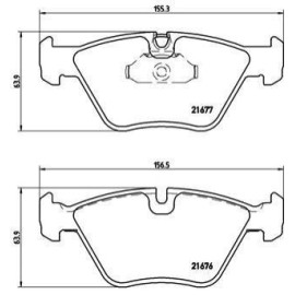 Комплект гальмівних колодок з 4 шт. дисків BREMBO p06022