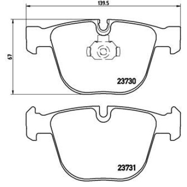 Комплект тормозных колодок из 4 шт. дисков BREMBO p06026