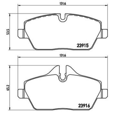 Комплект тормозных колодок из 4 шт. дисков BREMBO p06034