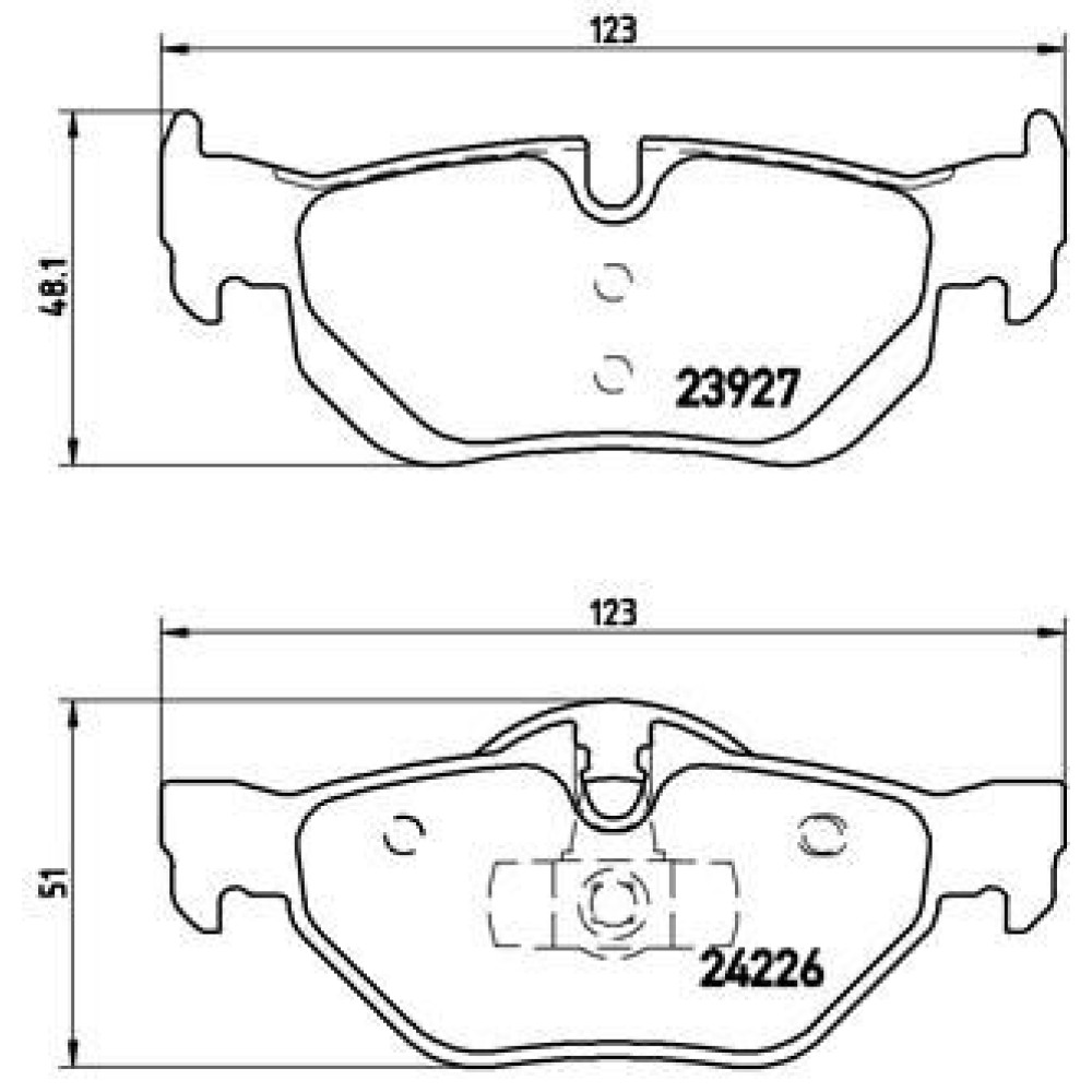 Комплект гальмівних колодок з 4 шт. дисків BREMBO p06038x