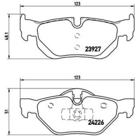 Комплект гальмівних колодок з 4 шт. дисків BREMBO p06038x