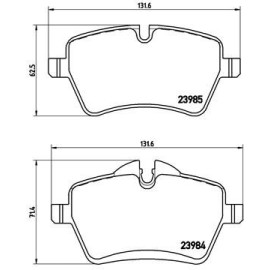 Комплект гальмівних колодок з 4 шт. дисків BREMBO p06051