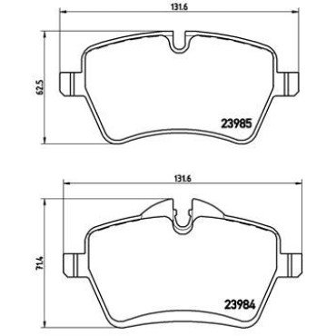 Комплект тормозных колодок из 4 шт. дисков BREMBO p06051