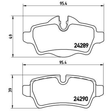 Комплект тормозных колодок из 4 шт. дисков BREMBO p06052