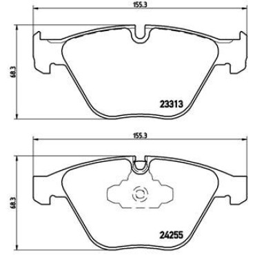 Гальмівні колодки передні BREMBO p06055