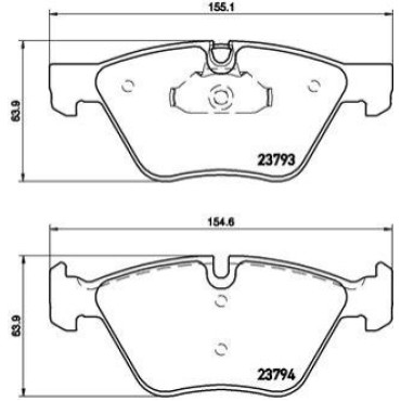 Комплект гальмівних колодок з 4 шт. дисків BREMBO p06057