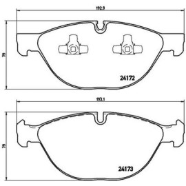 Комплект гальмівних колодок BREMBO p06058