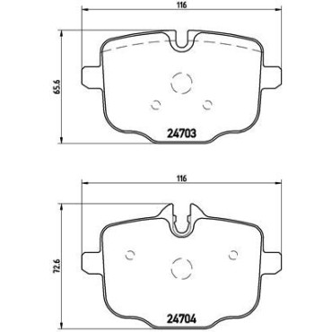 Тормозные колодки задние BREMBO p06061