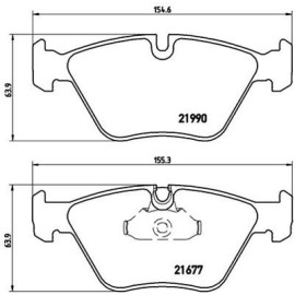 Комплект тормозных колодок из 4 шт. дисков BREMBO p06065