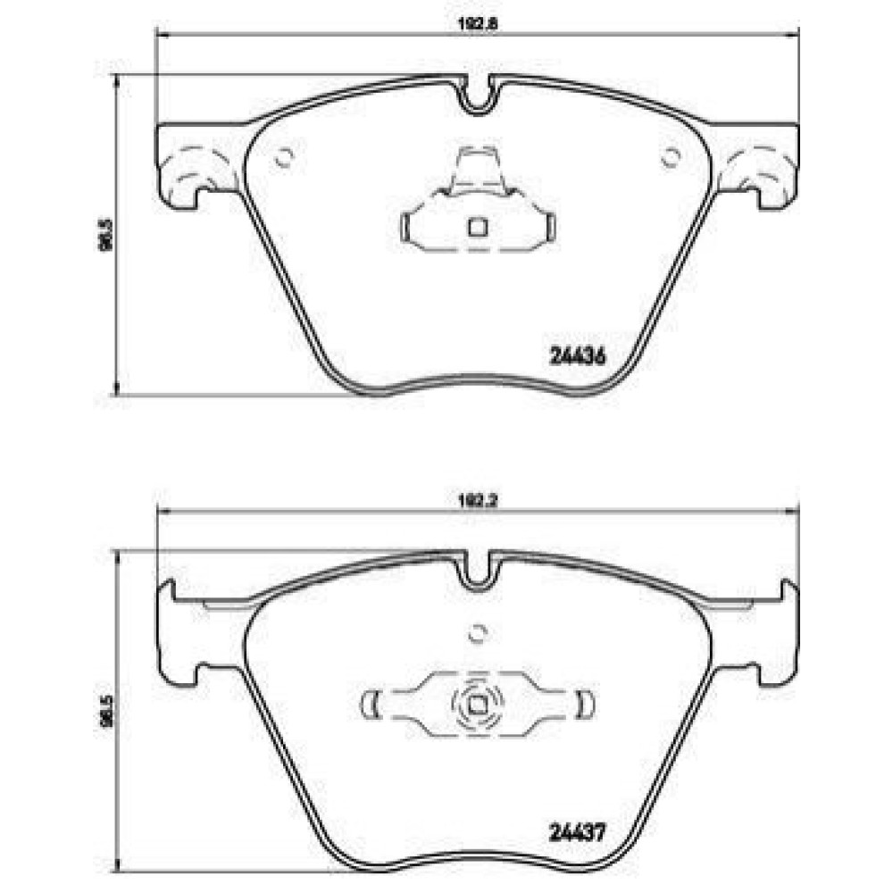 Комплект гальмівних колодок з 4 шт. дисків BREMBO p06073