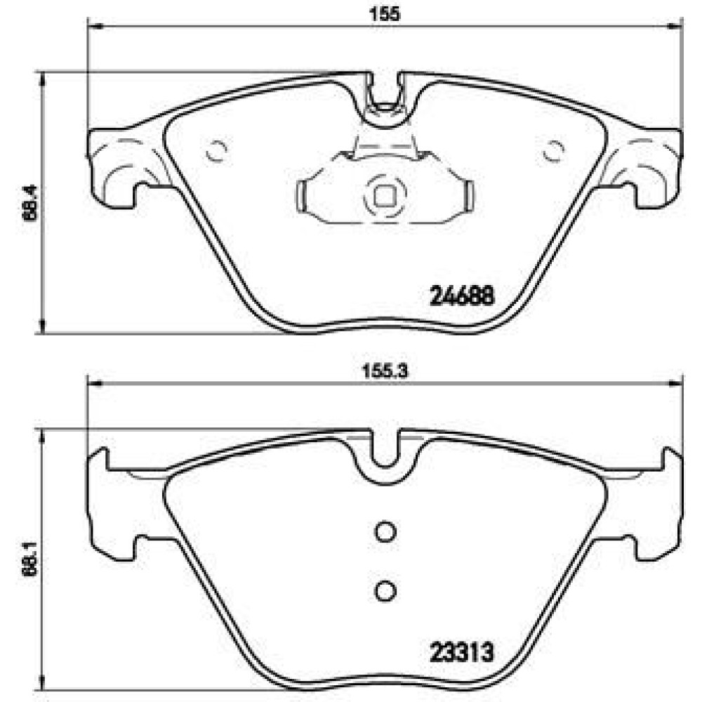 Комплект гальмівних колодок з 4 шт. дисків BREMBO p06074