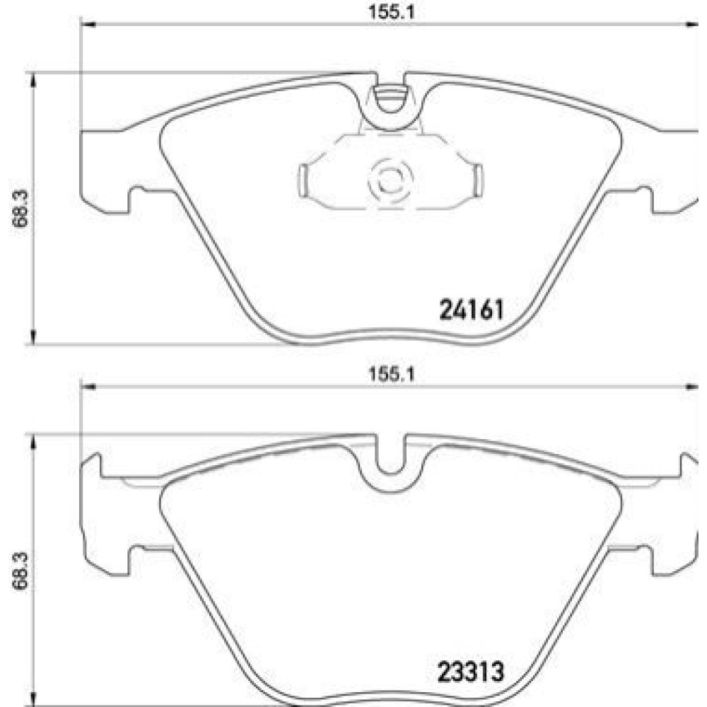 Комплект тормозных колодок из 4 шт. дисков BREMBO p06081