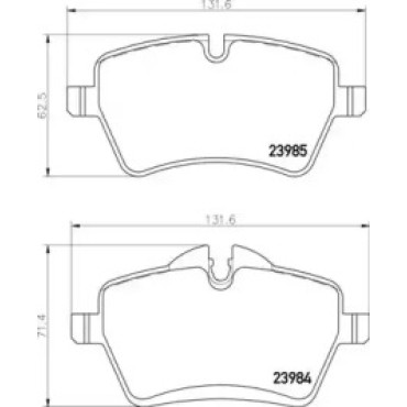 Комплект тормозных колодок из 4 шт. дисков BREMBO p06086