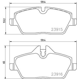 Дисковые колодки BREMBO p06091