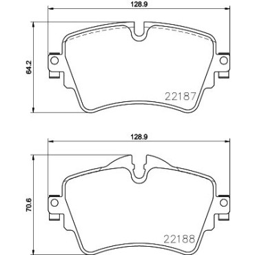 Комплект тормозных колодок из 4 шт. дисков BREMBO p06092
