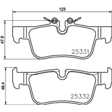 Тормозные колодки задние BREMBO p06094