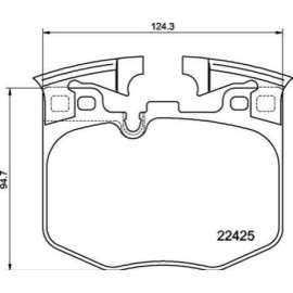 Комплект гальмівних колодок з 4 шт. дисків BREMBO p06099
