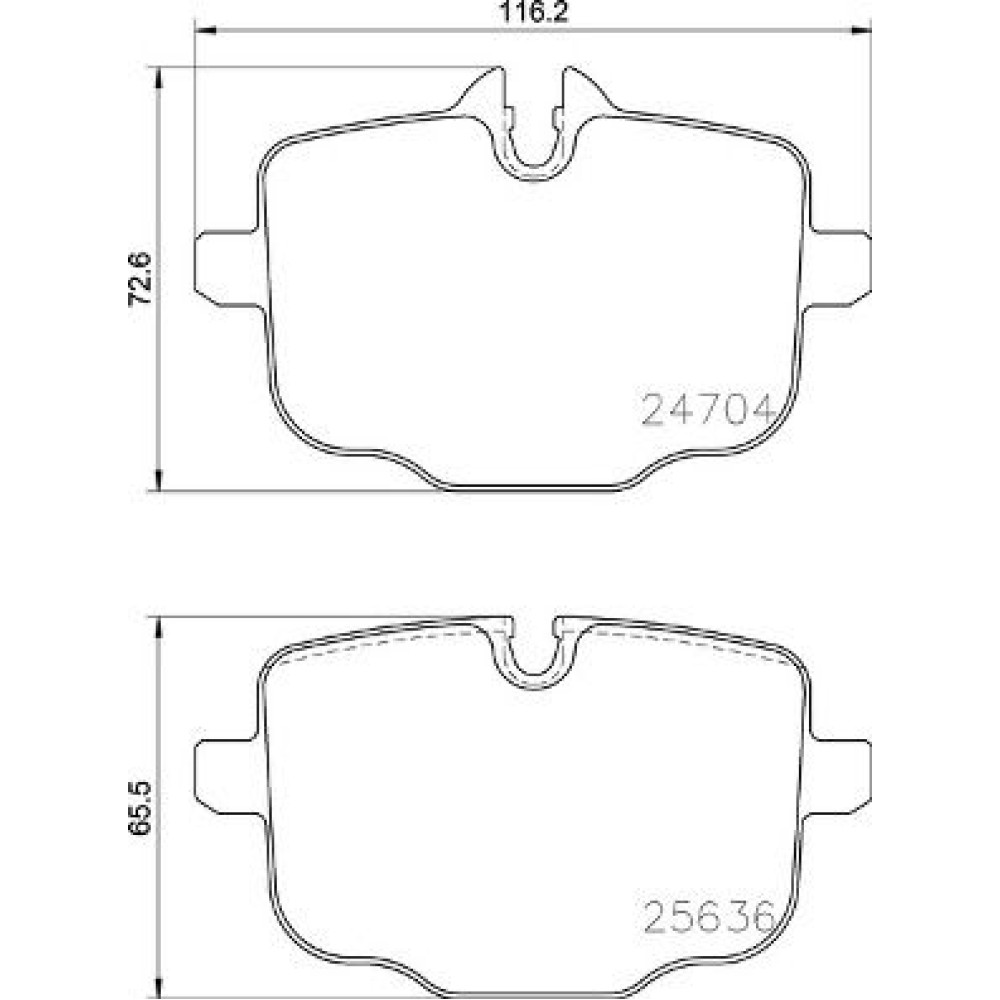 Комплект тормозных колодок из 4 шт. дисков BREMBO p06101