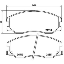 Комплект гальмівних колодок з 4 шт. дисків BREMBO p10003