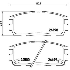 Комплект гальмівних колодок з 4 шт. дисків BREMBO p10004