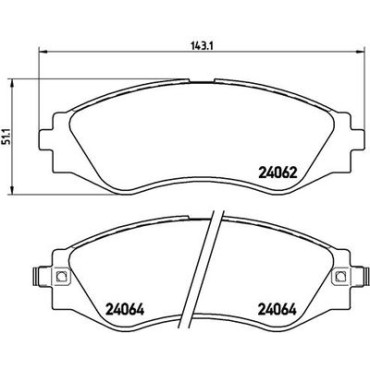 Комплект тормозных колодок из 4 шт. дисков BREMBO p10006