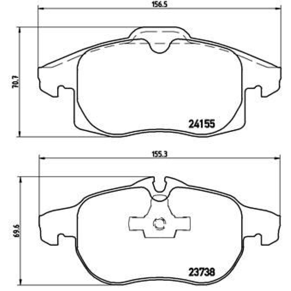 Комплект тормозных колодок из 4 шт. дисков BREMBO p10011