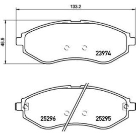 Комплект гальмівних колодок з 4 шт. дисків BREMBO p10057
