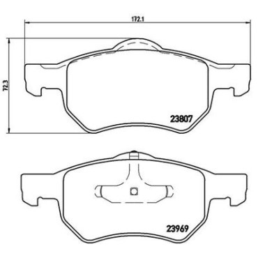 Комплект гальмівних колодок з 4 шт. дисків BREMBO p11013