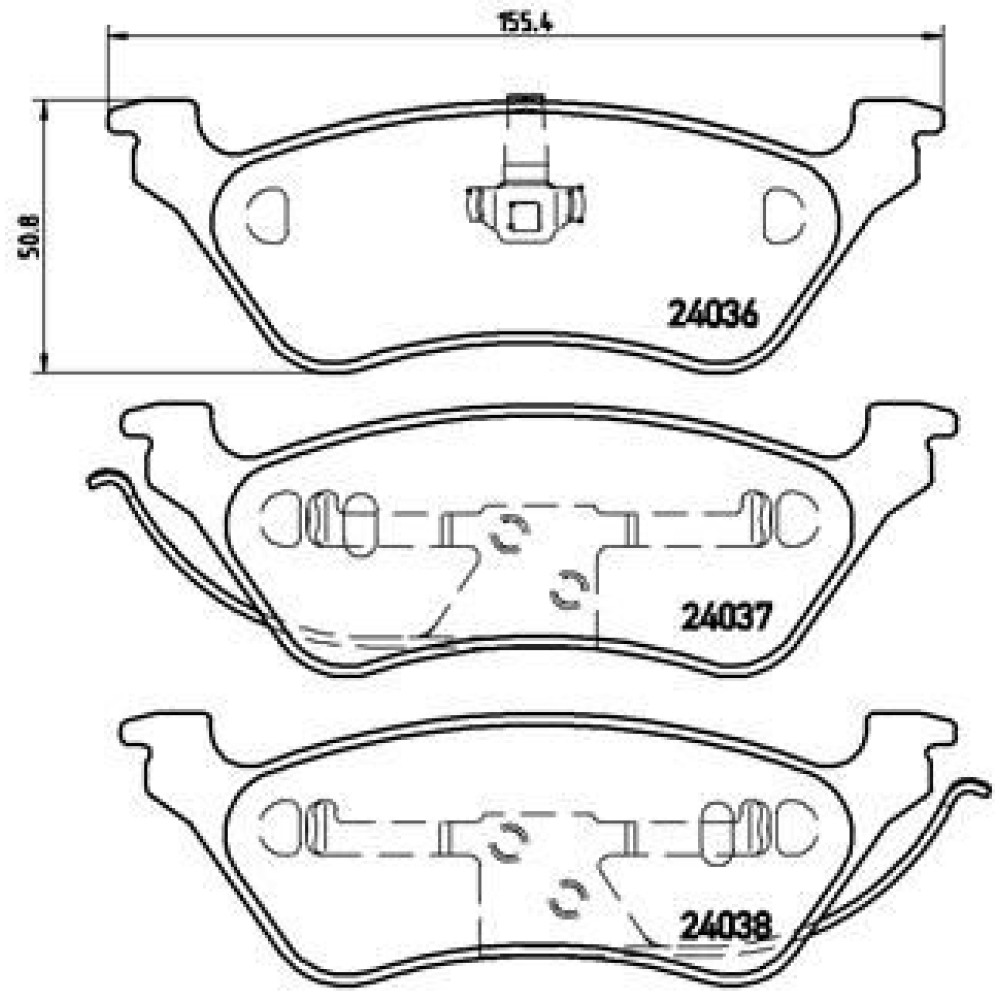 Комплект гальмівних колодок з 4 шт. дисків BREMBO p11014