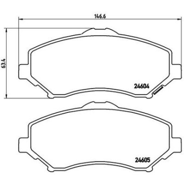 Комплект гальмівних колодок з 4 шт. дисків BREMBO p11022