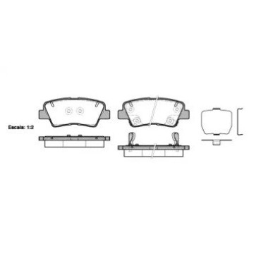 Тормозные колодки задние WOKING p1262302