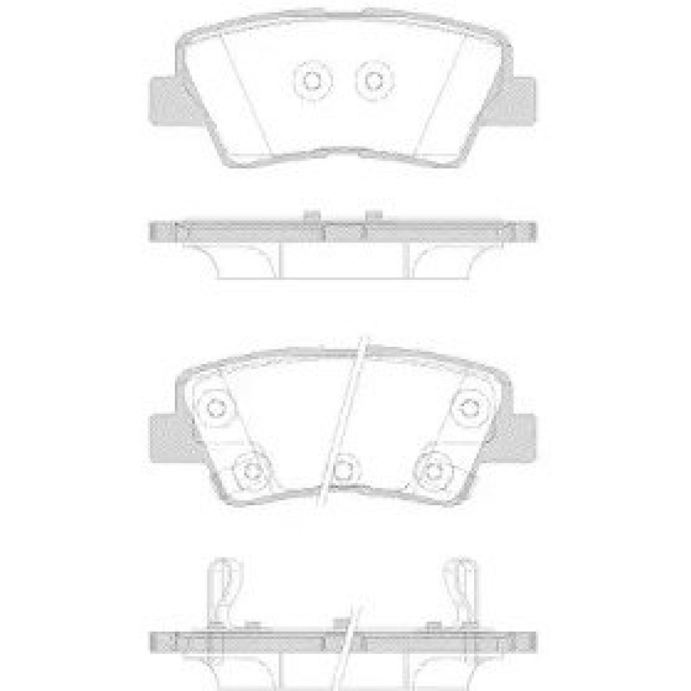 Тормозные колодки задние WOKING p1262342