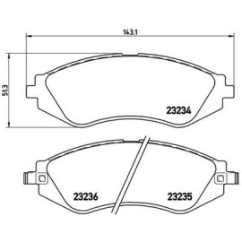 Комплект тормозных колодок из 4 шт. дисков BREMBO p15002