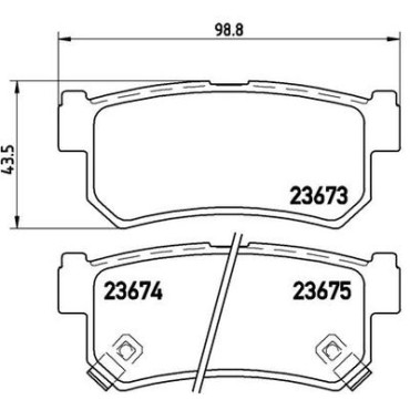 Комплект тормозных колодок из 4 шт. дисков BREMBO p15010