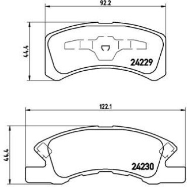 Комплект тормозных колодок из 4 шт. дисков BREMBO p16011