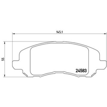 Тормозные колодки передние BREMBO p18001